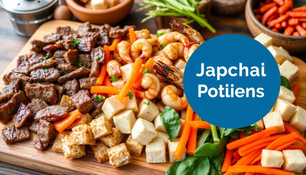 Japchae protein options