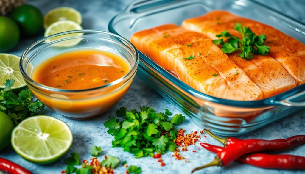 Marinating Salmon