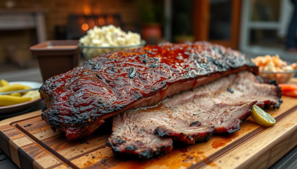 Perfectly cooked BBQ brisket