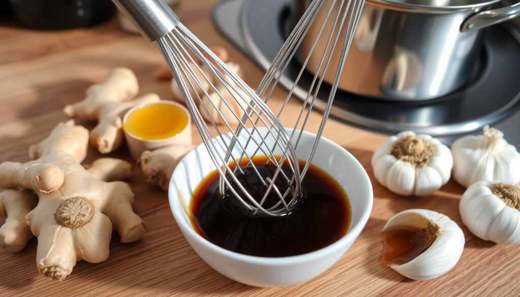 Preparing miso glaze