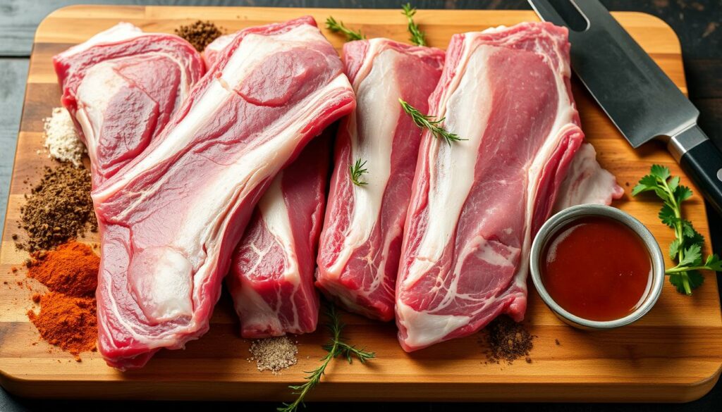 Preparing ribs