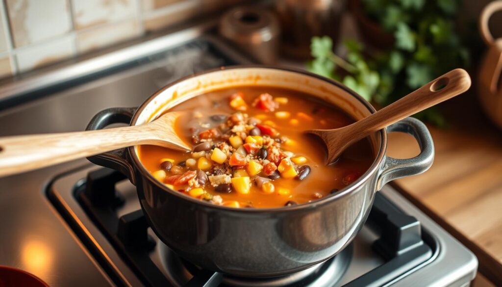 Reheating soup