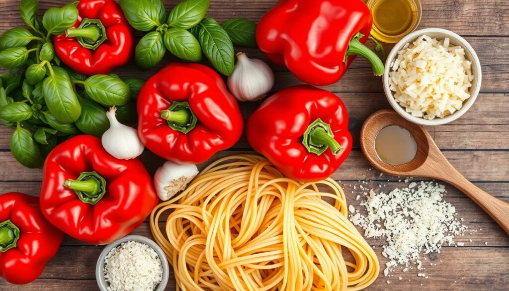 Roasted red pepper pasta ingredients