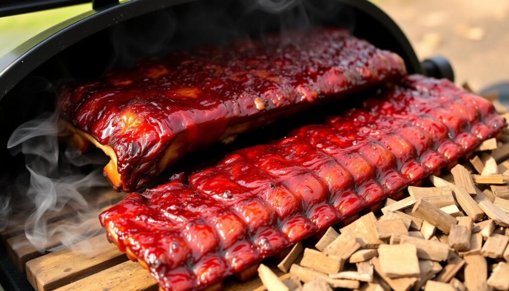Smoking ribs