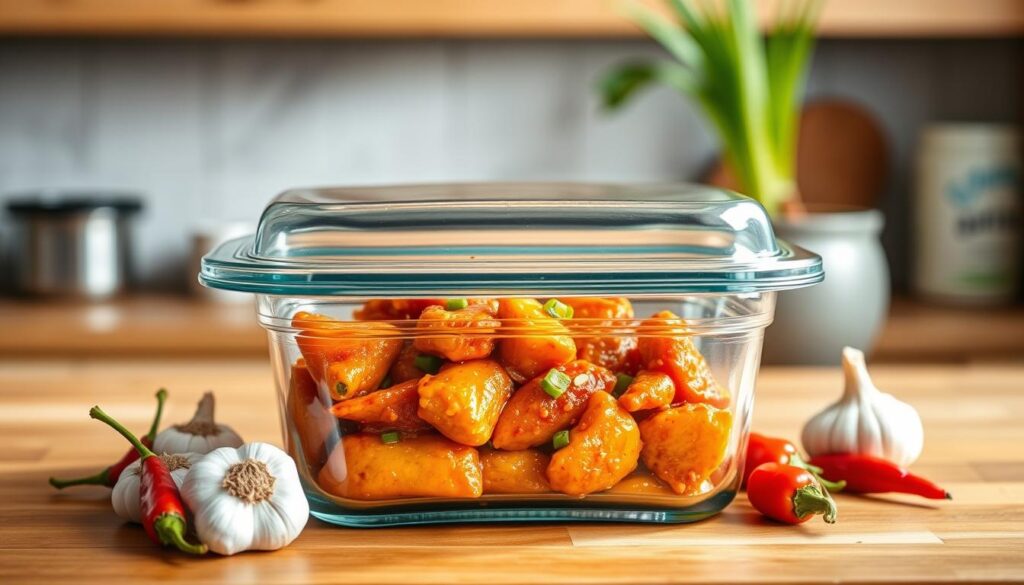 Storing leftover chicken