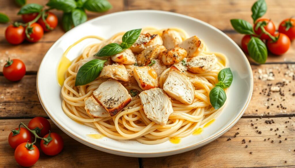 angel hair pasta with chicken