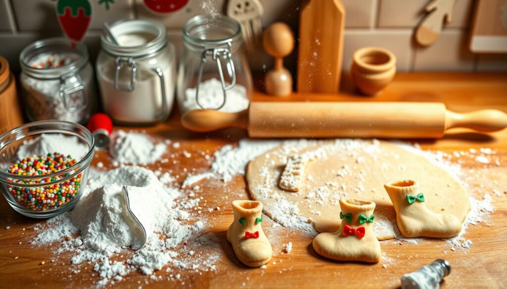 baking instructions for Elf Boot Sugar Cookies
