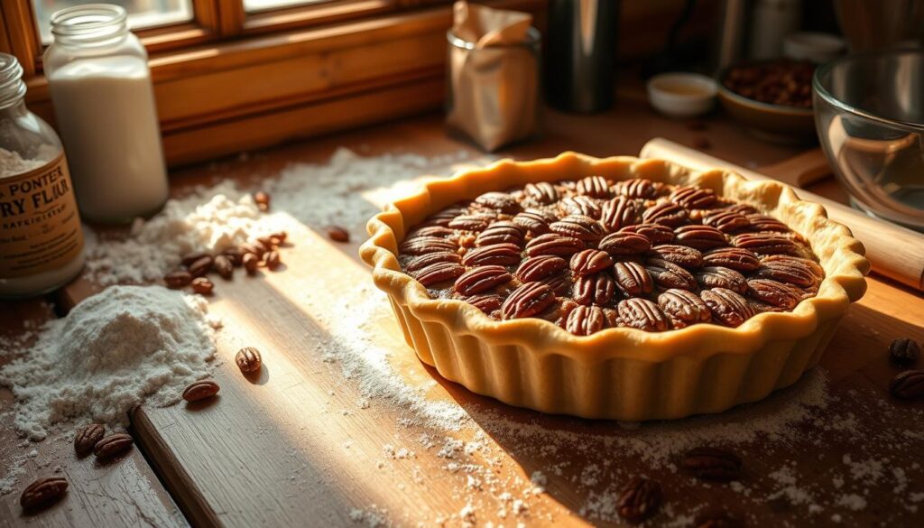 baking pecan pie