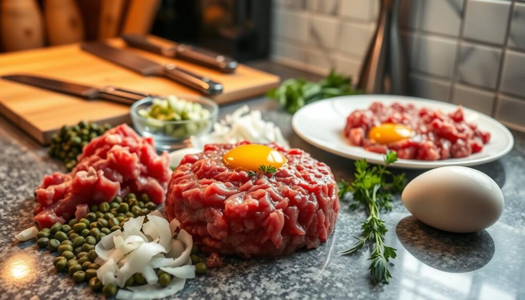 beef tartare preparation