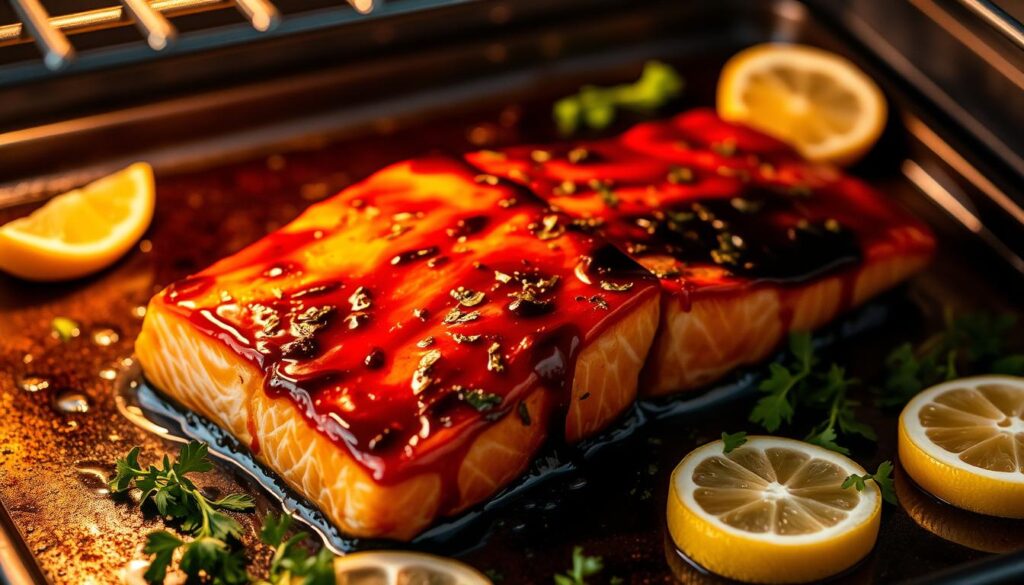broiling salmon