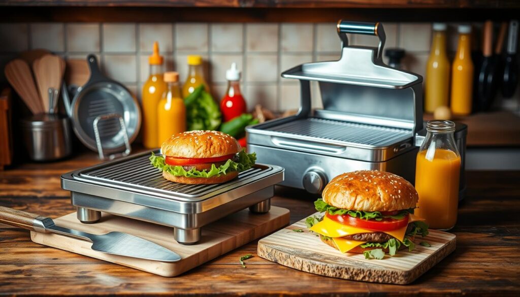 burger-making equipment