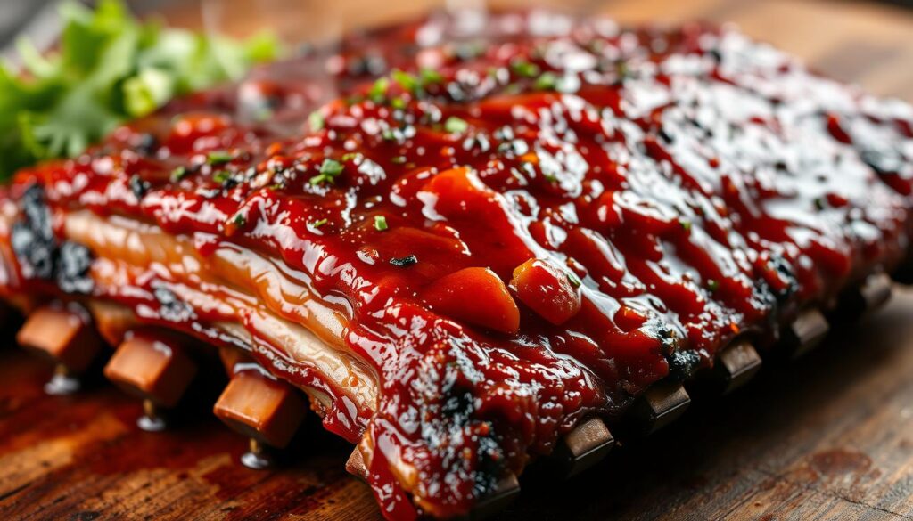 caramelizing BBQ ribs