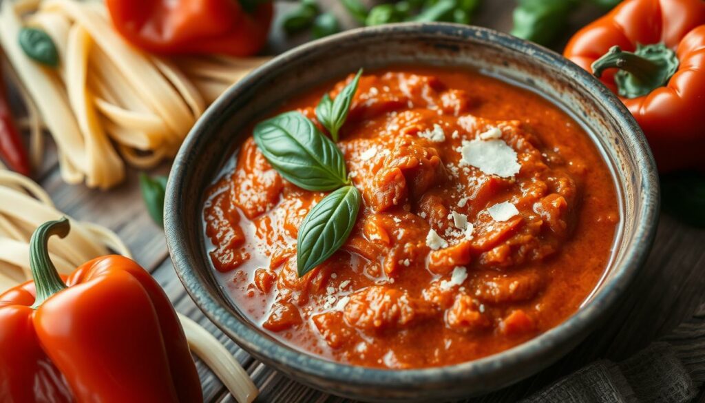 creamy roasted red pepper pasta sauce