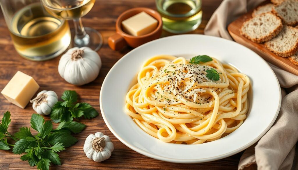 fettuccine alfredo serving ideas