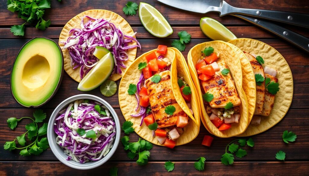 fish taco assembly