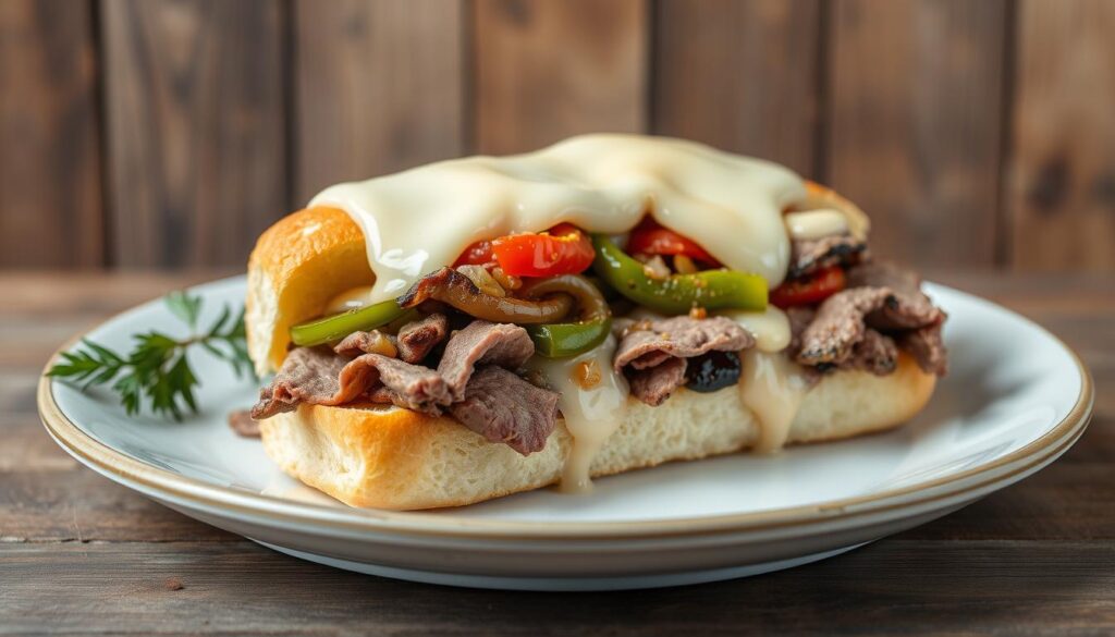 homemade Philly cheesesteak