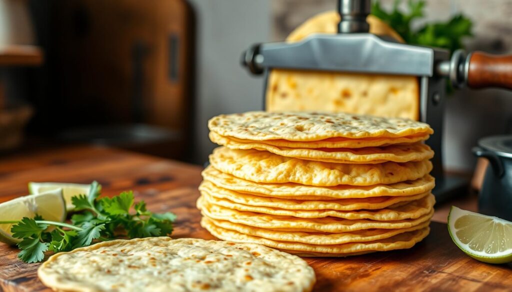 homemade corn tortillas