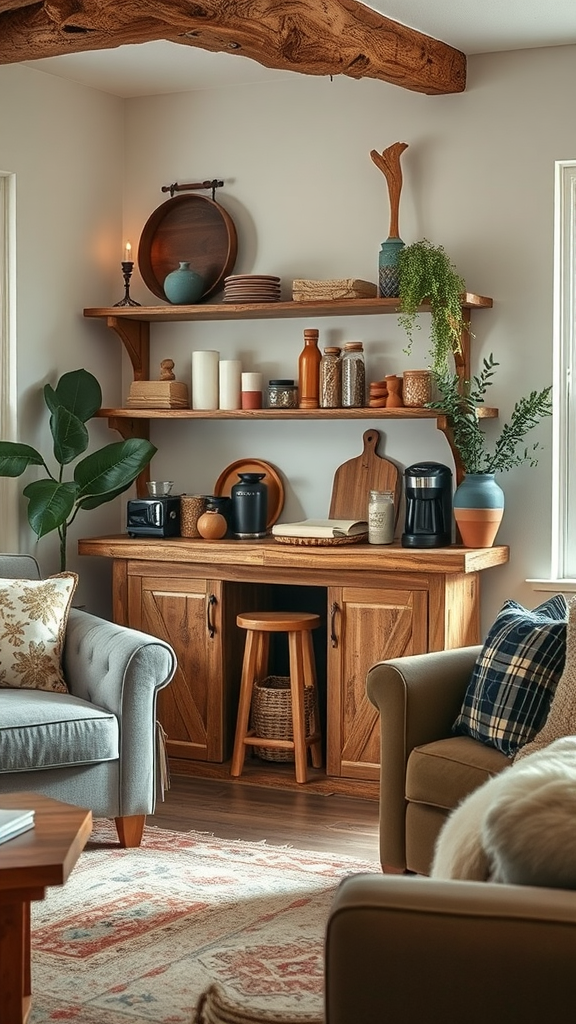 Rustic Farmhouse Coffee Bar
