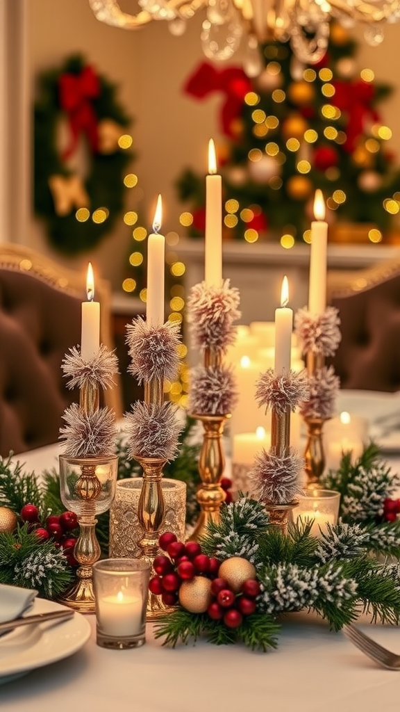 Tinsel Wrapped Candles