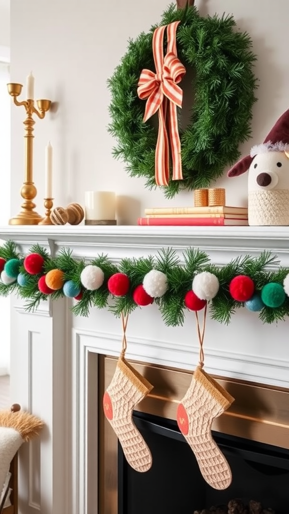 Colorful Pom-Pom Garland