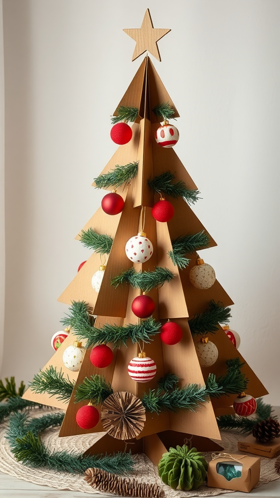 Recycled Cardboard Christmas Tree