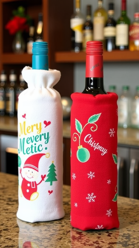 Festive Wine Bottle Covers
