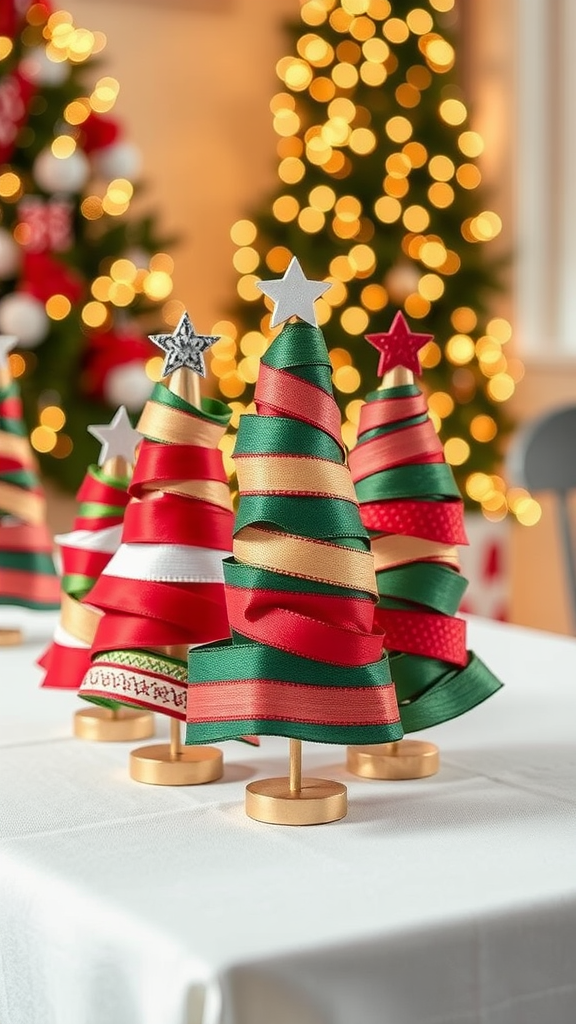 Holiday Ribbon Trees