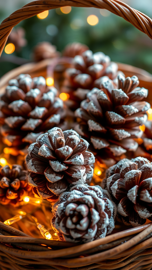 DIY Glittered Pinecones