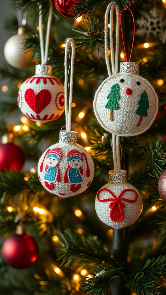 Embroidered Christmas Ornaments