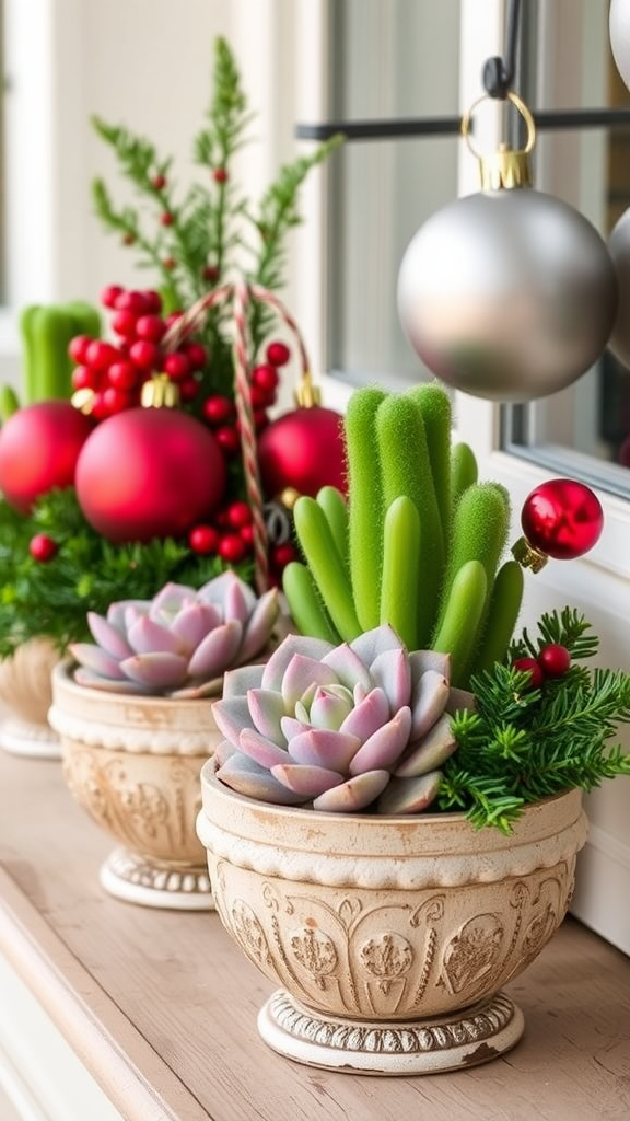 Holiday Themed Succulent Planters