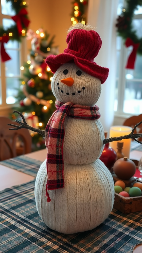 Snowman Made of Old Socks
