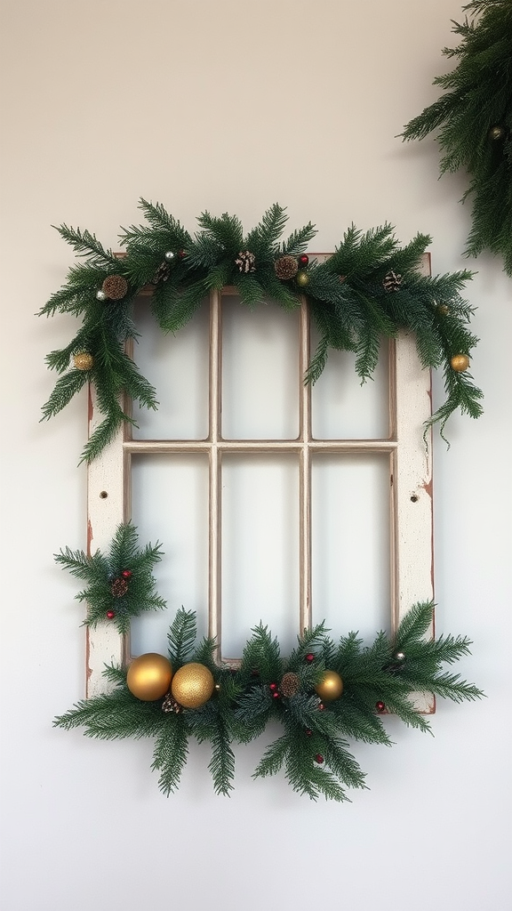 Repurposed Window Frame Decor