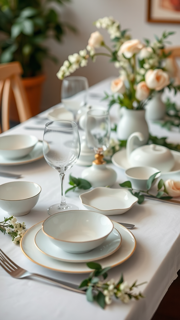 Delicate Porcelain Tableware for Everyday Use