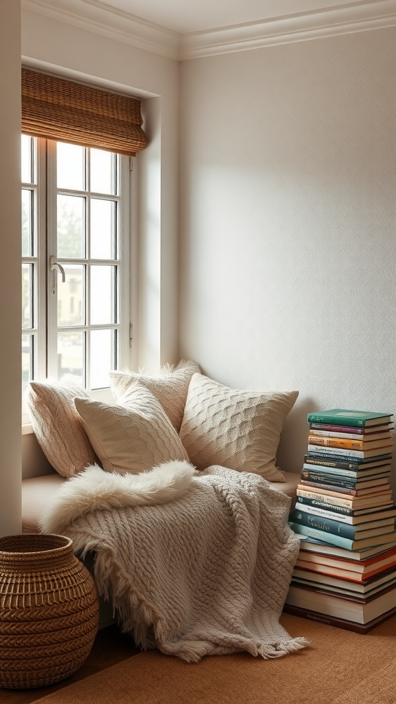 Hygge-Inspired Reading Nook with Textiles