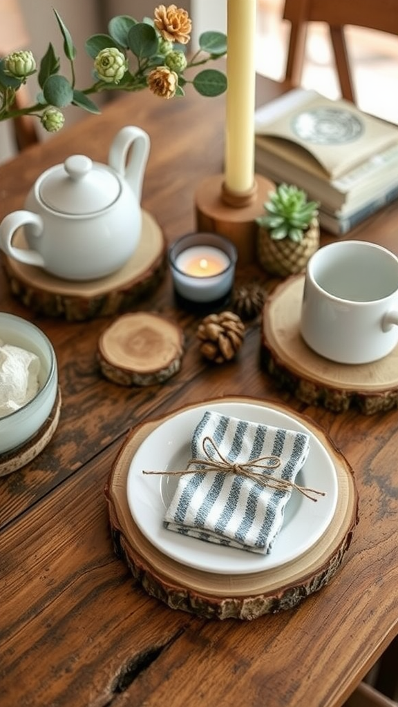 DIY Wood Slice Coasters for Rustic Charm