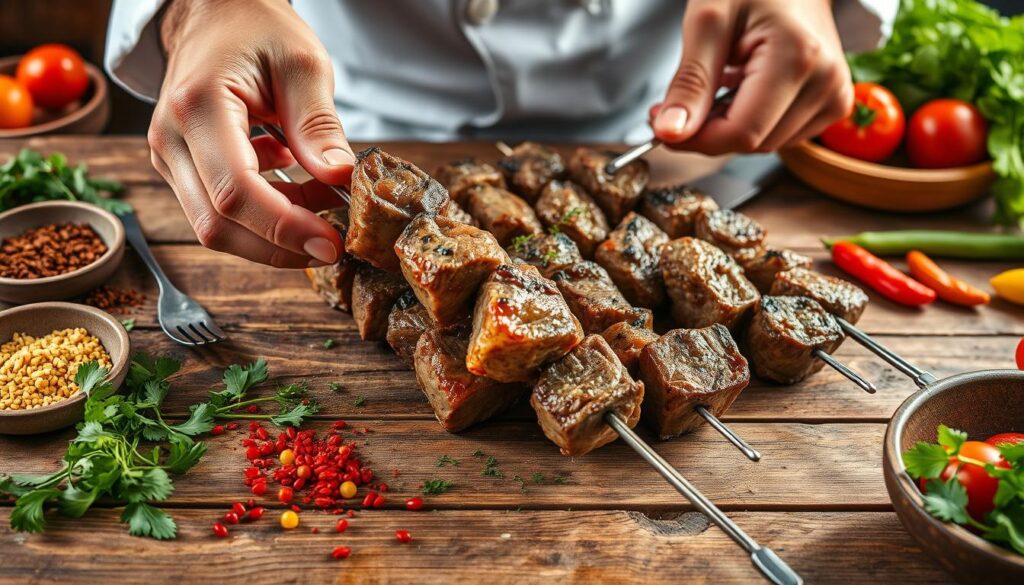 kebab skewering