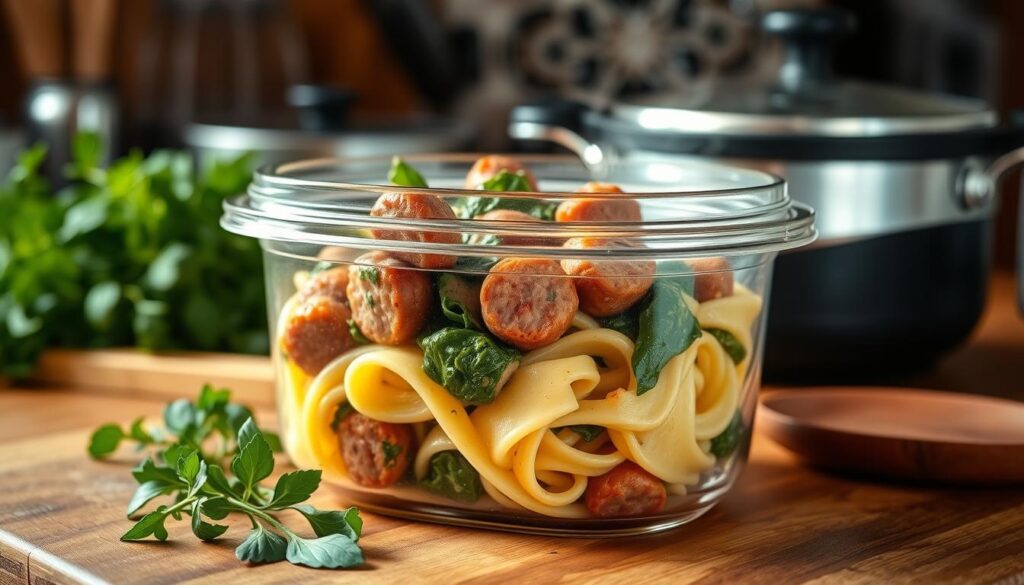 leftover pasta storage