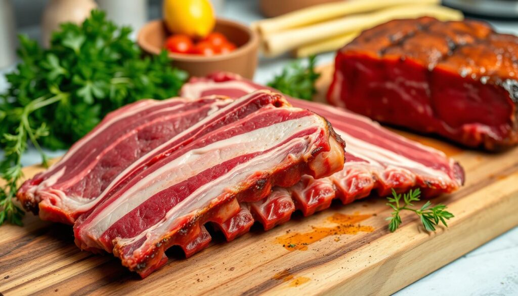 pork spare ribs and baby back ribs