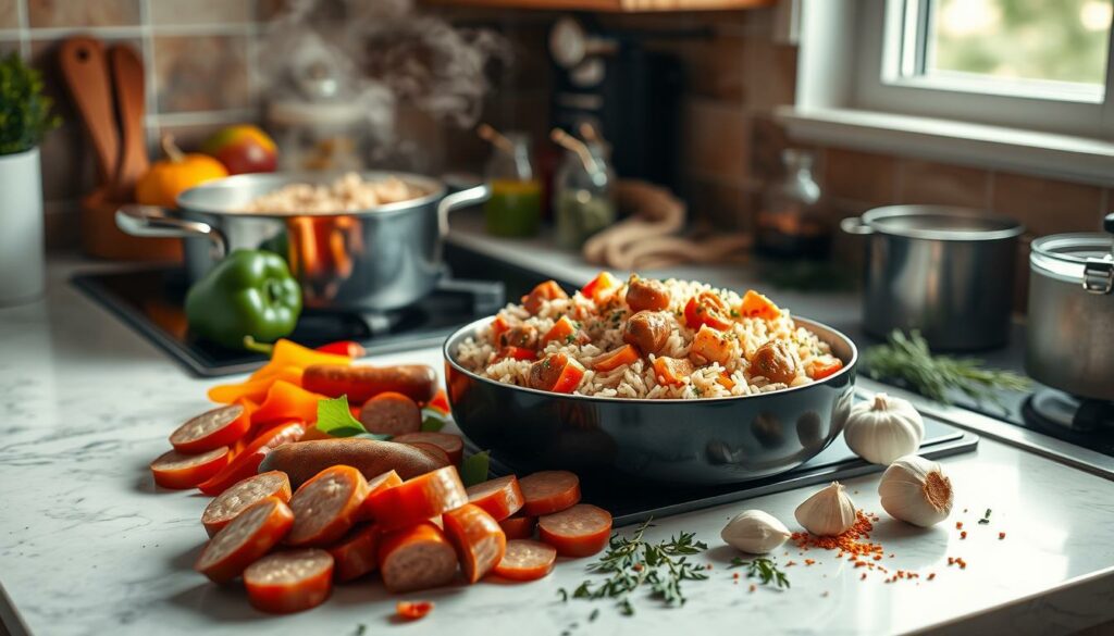 quick sausage and rice recipe