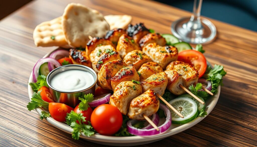 restaurant-style souvlaki