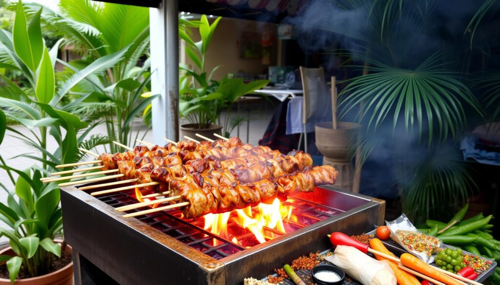 satay grilling