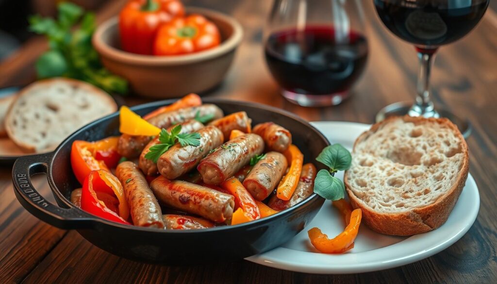 sausage and peppers meal