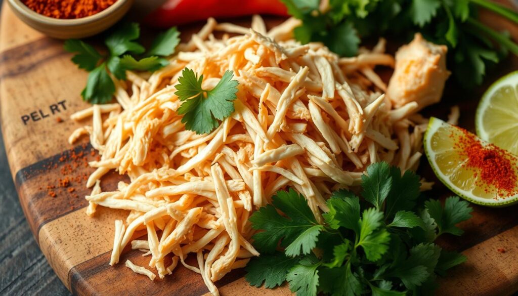 shredded chicken