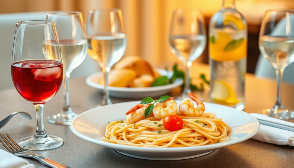 shrimp pasta beverage pairings