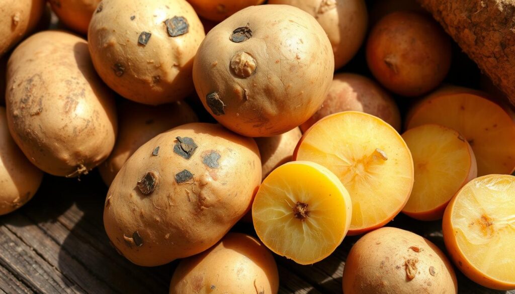 starchy potatoes