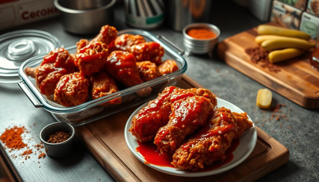 storing Nashville hot chicken