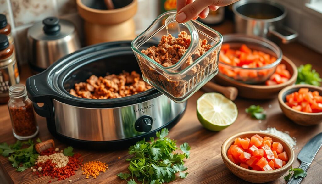 storing taco meat