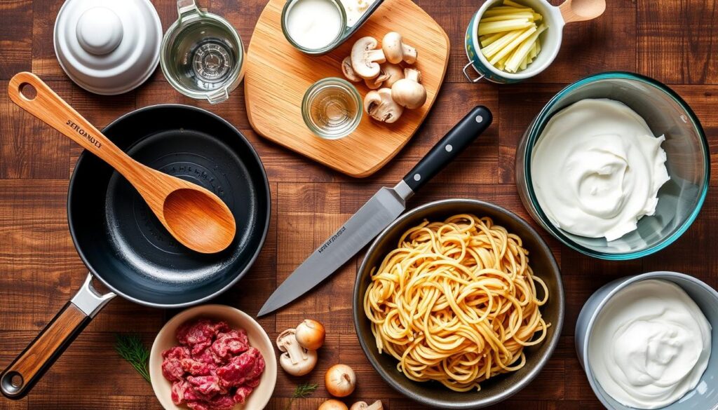 stroganoff cooking tools