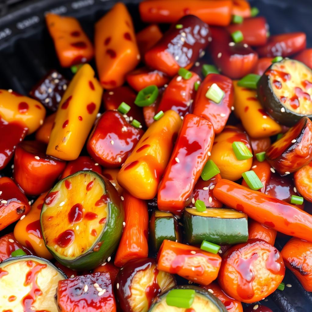 teriyaki glazed vegetables
