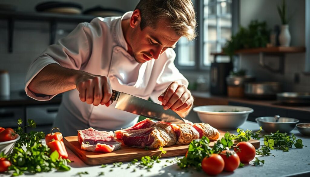 trimming veal